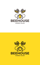 Honey Bee House Logo Template Screenshot 3