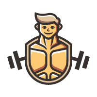 Muscle Man Gym Logo Template