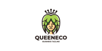 Leaf Lady Queen Logo Template Screenshot 1