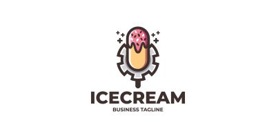 Ice Cream Machine Logo Template