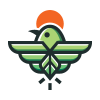 Green Eco Bird Logo Template