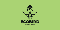 Green Eco Bird Logo Template Screenshot 2