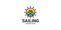 Summer Sailing Logo Template Screenshot 1