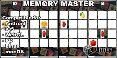 Memory Master - Match Two Of A Kind - Unity Game