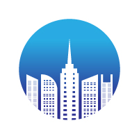 Creative Circle Skyline City Building Logo Design