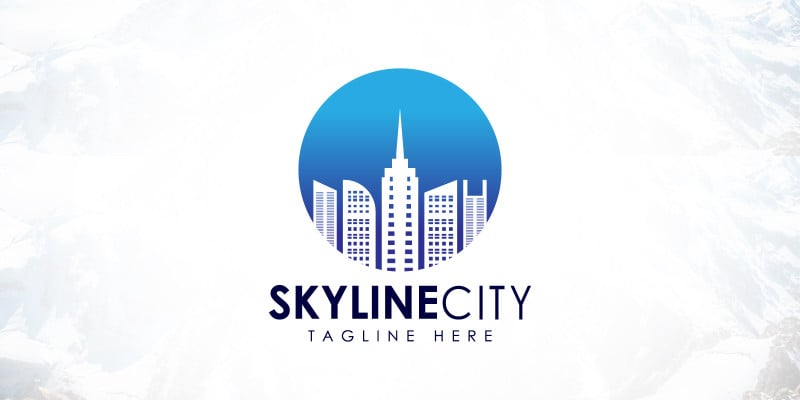 Creative Circle Skyline City Building Logo Design