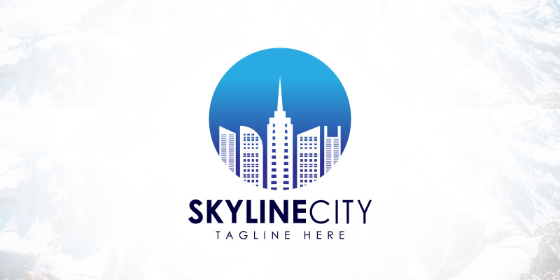 Creative Circle Skyline City Building Logo Design