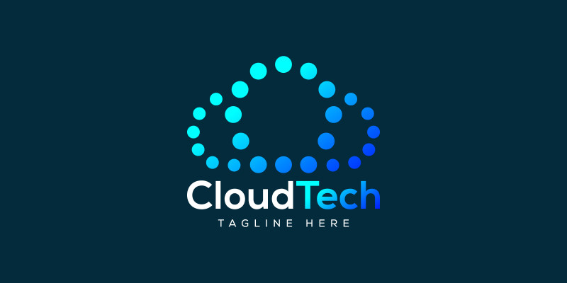 Digital Cloud Technology Logo Design