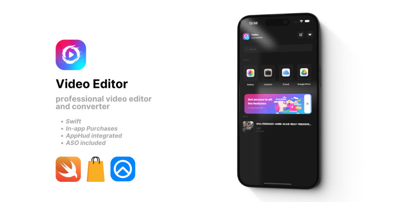 Video Editor And Converter - iOS app Template