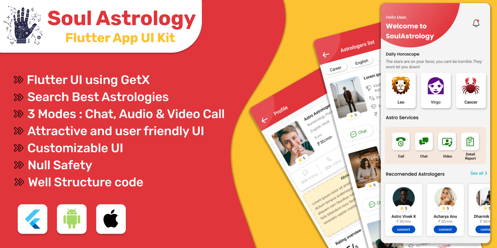 SoulAstrology - Flutter App UI Kit by CropstoneLab | Codester