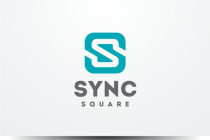 Sync Square - Letter S logo design template Screenshot 1