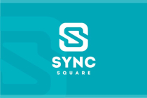 Sync Square - Letter S logo design template Screenshot 2