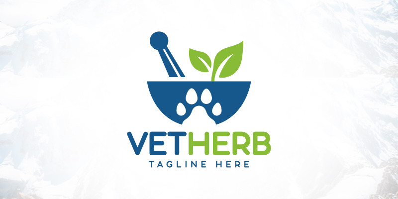 Veterinary Pet Herbal Medicine Logo Design