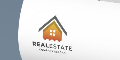Modern House Real Estate Logo
