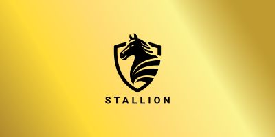 Horse Professional Shield Logo