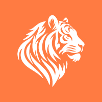 White Tiger Head Logo