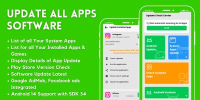 Update All Apps Software with AdMob Ads Android