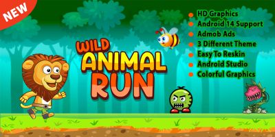 Wild Animal Run  - Android App Template