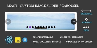 React Image Carousel - Draggable Image Slider