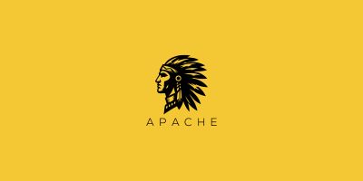 Apache Red Indian Logo Template