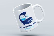 Whale Laundry Logo Template Screenshot 2
