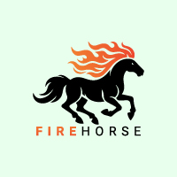 Fire Horse Logo Template