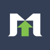 M Letter Arrow Up Logo Design Template
