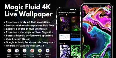Magic Fluid 4K Live Wallpaper AdMob Ads Android