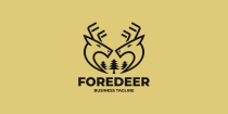 Tree Forest Deer Logo Template Screenshot 2