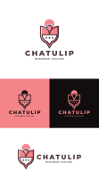 Beauty Tulip Chat Logo Template Screenshot 4