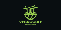 Vegan Noodles Logo Template Screenshot 3
