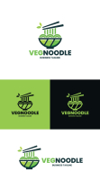 Vegan Noodles Logo Template Screenshot 4