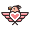 Love Eagle Logo Template