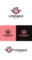 Love Eagle Logo Template Screenshot 4