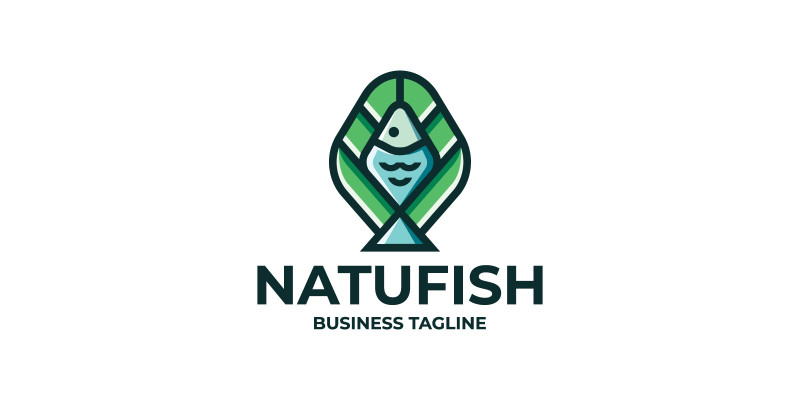 Nature Eco Fish Logo Template