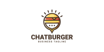 Burger Chat Logo Template Screenshot 1