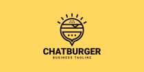 Burger Chat Logo Template Screenshot 2