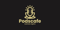 Podcast Cafe Logo Template Screenshot 3