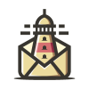Lighthouse Mail Logo Template