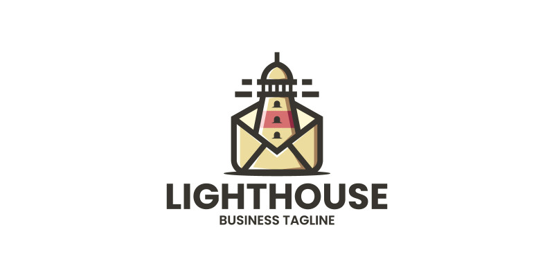 Lighthouse Mail Logo Template