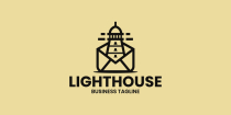 Lighthouse Mail Logo Template Screenshot 2
