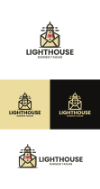 Lighthouse Mail Logo Template Screenshot 4