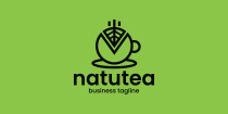 Nature Green Tea Logo Template Screenshot 2