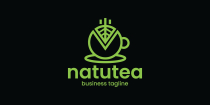Nature Green Tea Logo Template Screenshot 3