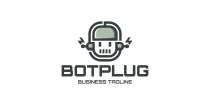 Electrical Bot Plug Logo Template Screenshot 1