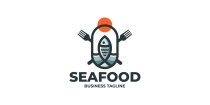 Summer Seafood Restaurant Logo Template Screenshot 1