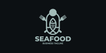 Summer Seafood Restaurant Logo Template Screenshot 3