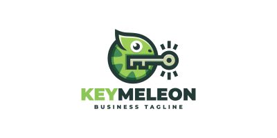 Key Chameleon Logo Template