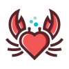 Crab Love Logo Template