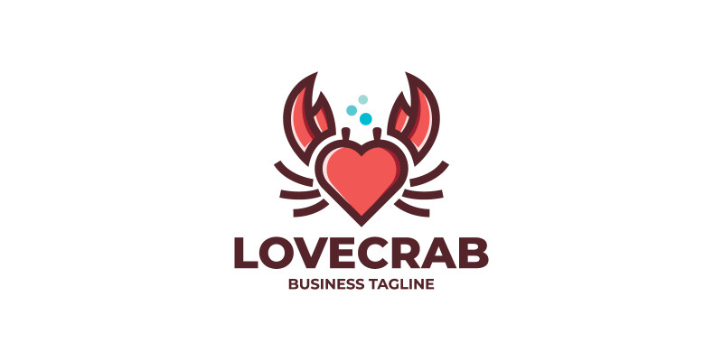 Crab Love Logo Template